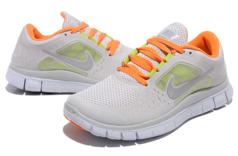 Nike Free run Womens Shoes 5.0 breathable Gray Orange (2)